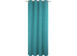 Vorhang ADAM "Uni Collection" Gr. 1, blau (türkis), B:145cm H:145cm, Baumwolle (Bio-Baumwolle), Gardinen, Vorhang, aus 100% Bio-Baumwolle