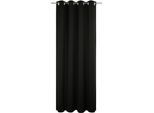 Vorhang WIRTH "Newbury" Gr. 4, schwarz, B:130cm H:245cm, Jacquard, Baumwolle, Polyester, Gardinen, Vorhang