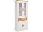 Vitrine OTTO HOME "Selma", weiß (weiß, gebeizt), Schränke, Vitrine, Höhe 180 cm (2-trg.)