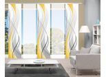 Schiebegardine HOME WOHNIDEEN "CARLISLE 5ER SET" Gr. 1, gelb, B:60cm H:245cm, Microfaser, Polyester, Gardinen, Schiebegardine, HxB: 245x60