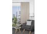 Gardine HOME WOHNIDEEN "OXFORD", beige (natur), B:135cm H:145cm, Voile, Obermaterial: 100% Polyester, Gardinen, Gardine, blickdicht