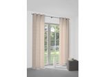 Vorhang WIRTH "Telfort" Gr. 5, orange (terra), B:132cm H:255cm, Jacquard, Baumwolle, Polyester, Gardinen, Vorhang