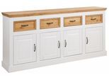 Sideboard OTTO HOME "Selma", weiß (weiß, beize), B:192cm H:87cm T:38cm, Sideboards, Sideboard, Kommode mit 4 Türen und 4 Schubkästen