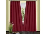 Vorhang WECKBRODT "Sento" Gr. 1, rot (bordeaux), B:135cm H:150cm, Baumwolle, Polyester, Gardinen, Vorhang, Baumwolle, blickdicht, matte Struktur, unifarben, Gardine, Store