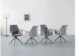 Esszimmersessel HELA "SUSANNE", grau (vintage grau), B:65cm H:92cm T:64cm, Sessel, Esszimmersessel, Esszimmerstuhl, Drehstuhl, 1 oder 4 Stück