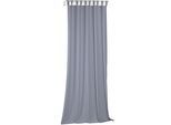 Vorhang WIRTH "Newbury" Gr. 3, blau (mittelblau), B:130cm H:175cm, Jacquard, Baumwolle, Polyester, Gardinen, Vorhang