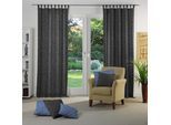 Vorhang WIRTH "Toco-Ranke" Gr. 4, grau (anthrazit), B:132cm H:245cm, Chenille, Polyacryl, Polyester, Gardinen, Vorhang