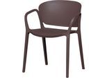 Esszimmerstuhl WOOOD, lila, braun, H:75cm, Stühle, Esszimmerstuhl