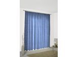 Vorhang WIRTH "Toco-Ranke" Gr. 1, blau, B:132cm H:145cm, Chenille, Polyacryl, Polyester, Gardinen, Vorhang