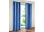 Vorhang WIRTH "Trondheim 234 g/m²" Gr. 3, blau (royalblau), B:132cm H:180cm, Chenille, Polyacryl, Gardinen, Vorhang