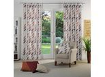 Vorhang WIRTH "Bray" Gr. 5, orange (terrakotta), B:132cm H:255cm, Jacquard, Baumwolle, Polyester, Gardinen, Vorhang
