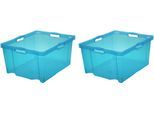 Organizer KEEEPER "franz", blau, B:43cm H:26cm T:52cm, Kunststoff, Aufbewahrungsboxen, Organizer, Aufbewahrungsboxen xxl, hochwertiger Kunststoff, 44 L