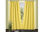 Vorhang WECKBRODT "Sento" Gr. 3, gelb, B:135cm H:230cm, Baumwolle, Polyester, Gardinen, Vorhang, Baumwolle, blickdicht, matte Struktur, unifarben, Gardine, Store