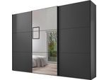 Schwebetürenschrank STAUD "Includo, Made in Germany", dekor vulkan, B:280cm H:222cm T:68cm, Holzwerkstoff, Schränke, Schwebetürenschrank, Mit Spiegeltüre und vier verschiedenen Ausstattungsvarianten