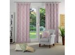 Vorhang WIRTH "Lahstedt" Gr. 1, rosa, B:135cm H:145cm, Jacquard, Polyacryl, Polyester, Gardinen, Vorhang