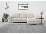Ecksofa SIT & MORE "Westham L-Form", beige (creme), B:275cm H:88cm T:172cm, 90% Polyester 10% Polyamid, Sofas, Ecksofa, mit Recamiere, mit oder ohne Bettfunktion, Bettkasten, Füße Eiche