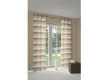 Vorhang WIRTH "Menorca" Gr. 4, beige (creme), B:135cm H:245cm, Baumwolle, Polyester, Gardinen, Vorhang