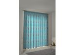 Vorhang WIRTH "Stuben" Gr. 4, blau, B:132cm H:245cm, Jacquard, Baumwolle, Polyester, Gardinen, Vorhang, Topseller