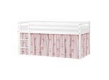 Spielbett HOPPEKIDS "ECO Dream, Hochbett, teilbar in 2 Einzelbetten", rot (rot, weiß), B:101cm H:105cm L:208cm, Vorhang: 100% Baumwolle, Matratzenbezug: 100% Baumwolle, Matratze: Schaum, Betten, Spielbett, Massivholz, wahlweise in 2 Größen und 4 Farben, Matratze wählbar