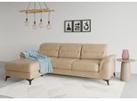Ecksofa SIT & MORE "Sinatra L-Form", braun (macchiato), B:258cm H:85cm T:170cm, 100% Polyester, Sofas, Ecksofa, mit Recamiere, optional mit Kopfteilverstellung und Armteilfunktion