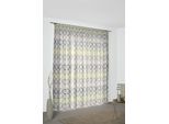 Vorhang WIRTH "Zirbello" Gr. 1, grün, B:132cm H:145cm, Jacquard, Baumwolle, Polyester, Gardinen, Vorhang