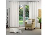 Vorhang WIRTH "Torbole" Gr. 4, beige, B:132cm H:225cm, Jacquard, Baumwolle, Polyester, Gardinen, Vorhang