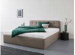 Polsterbett "Rostock", beige (dunkel beige), L:210cm, Bezug 100% Polyurethan, Polsterung: Polsterwatte, Material Gestell: gepolsterter Holzwerkstoff, WESTFALIA SCHLAFKOMFORT, Betten, Polsterbett, auch mit Stauraum und Kopfteilverstellung erhältlich