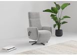 TV-Sessel HOME AFFAIRE "Rochelle, inkl. Kopfteilverstellung & 360 Drehfunktion", grau (hellgrau), B:71cm H:110cm T:82cm, 100% Polyester, Sessel, TV-Sessel, wahlweise mit 2 Motoren, Akku & Aufstehhilfe