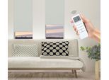 Elektrisches Rollo GOOD LIFE "Vau - SMART HOME" Gr. 1, weiß (stein, weiß, weiß), B:100cm H:150cm, Kunststoff, Metall, Polyester, Rollos, Elektrisches Rollo, mit Fernbedienung