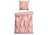 Bettwäsche SCHIESSER "Annic aus weicher Baumwolle in floralem Dessin", rosa, B/L: 155cm x 220cm, 1 Stk., 1 Stk., Renforcé, B/L:, 2 Stk., Renforcé, Obermaterial: 100% Baumwolle, Bettwäsche, Bettwäsche, MADE IN GREEN by OEKO-TEX