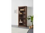 Bücherregal OTTO HOME "Liotta", braun, B:77cm H:180cm T:31cm, Massivholz, Regale, Bücherregal, mit 4 verstellbare Einlegeböden, aus massivem Kiefernholz