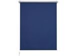 Seitenzugrollo LIEDECO Gr. 7, blau, B:120cm H:150cm, Polyester, Rollos, Seitenzugrollo