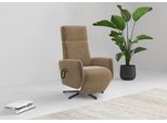 TV-Sessel HOME AFFAIRE "Rochelle, inkl. Kopfteilverstellung & 360 Drehfunktion", braun (hellbraun), B:71cm H:110cm T:82cm, 100% Polyester, Sessel, TV-Sessel, wahlweise mit 2 Motoren, Akku & Aufstehhilfe