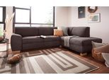 Ecksofa DOMO COLLECTION "Incanto kubische Formensprache, komfortabel, L-Form", braun (espresso), B:260cm H:81cm T:195cm, Sofas, Ecksofa, wahlweise mit Bettfunktion