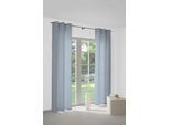 Vorhang WIRTH "Neveres" Gr. 4, blau (graublau), B:135cm H:245cm, Jacquard, Baumwolle, Gardinen, Vorhang