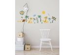 Wandtattoo KOMAR "Lion King Faraway Oasis - Größe 50 x 70 cm", bunt, Blumen Disney Wald, Folie, Wandtattoos, Wandtattoo, selbstklebend, Wandsticker, Kinderzimmer