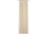 Vorhang WIRTH "Newbury" Gr. 3, beige, B:130cm H:175cm, Jacquard, Baumwolle, Polyester, Gardinen, Vorhang