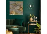 XXL-Wandbild QUEENCE "Akustikbild Abstrakt Gold", farbe bild(er): goldfarben, B:120cm H:120cm T:2,5cm, Polyester, Bilder, XXL-Wandbild, Einfache Akustiklösung ohne Baumaßnahme, Schalldämmung, Paneele