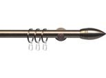Gardinenstange LIEDECO "CELBULLE01SG1L" Gr. 3, braun (bronzefarben), L:200cm Ø:25mm, Metall, Gardinenstangen, Gardinenstange, 1-läufig im Fixmaß Ø 25 mm