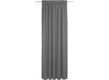 Vorhang ADAM "Uni Collection light", schwarz, B:142cm H:155cm, Baumwolle (Bio-Baumwolle), Gardinen, Vorhang, aus 100% Bio-Baumwolle