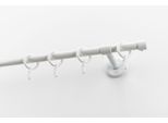 Gardinenstange GARESA "RUSTIKA", weiß, L:130cm Ø:16mm, Metall, Gardinenstangen, Gardinenstange, rustikale Vorhanggarnitur, verlängerbar, m. Ringe, Endkappe