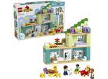 Konstruktionsspielsteine LEGO "Modernes Familienhaus mit Figuren – 3-in-1-Set (10470)", bunt, Spielbausteine, Kinder, Kunststoff, Konstruktionsspielsteine, LEGO DUPLO Town; Made in Europe