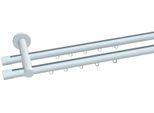 Gardinenstange INDEKO "Consul", weiß, L:230cm Ø:20mm, Aluminium, Gardinenstangen, Gardinenstange, Innenlauf Komplett-Set inkl. Gleitern und Montagematerial