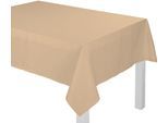 Tischdecke ADAM "Uni Collection Light" Gr. 3, beige, B:130cm L:190cm, Bio-Baumwolle, Tischdecken, Tischdecke, aus 100% Bio-Baumwolle