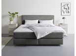 Boxspringbett "Zalia erhältlich in verschiedenen Breiten, inkl. Toppper", grau (anthrazit), B:205cm L:217cm, LEGER HOME BY LENA GERCKE, Komplettbetten, Boxspringbett, wahlweise mit Bonnell- oder 7-Zonen-Tonnentaschenfederkern