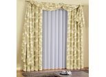 Vorhang WIRTH "Angie" Gr. 4, beige (creme), B:135cm H:245cm, Polyester, Gardinen, Vorhang