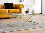 Couchtisch HOME AFFAIRE "TOPSELLER", gold, B:120cm H:42cm T:70cm, Tische, Couchtisch, Maße (B/T/H): (120/70/42), Gestell in Gold-Optik