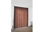 Vorhang WIRTH "Riccia" Gr. 5, braun (braun, kupferfarben), B:132cm H:255cm, Jacquard, Baumwolle, Polyester, Gardinen, Vorhang