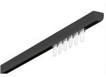 Gardinenschiene GARESA "400", schwarz, L:460cm, Aluminium, Kunststoff, Gardinenstangen, Gardinenschiene, Aluminiumschiene, schlicht, Deckenmontage, verlängerbar