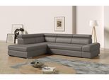 Ecksofa SIT & MORE "Broadway L-Form", grau (grau, grau), B:270cm H:79cm T:213cm, Sofas, Ecksofa, mit verstellbaren Kopfteilen, wahlweise mit Bettfunktion